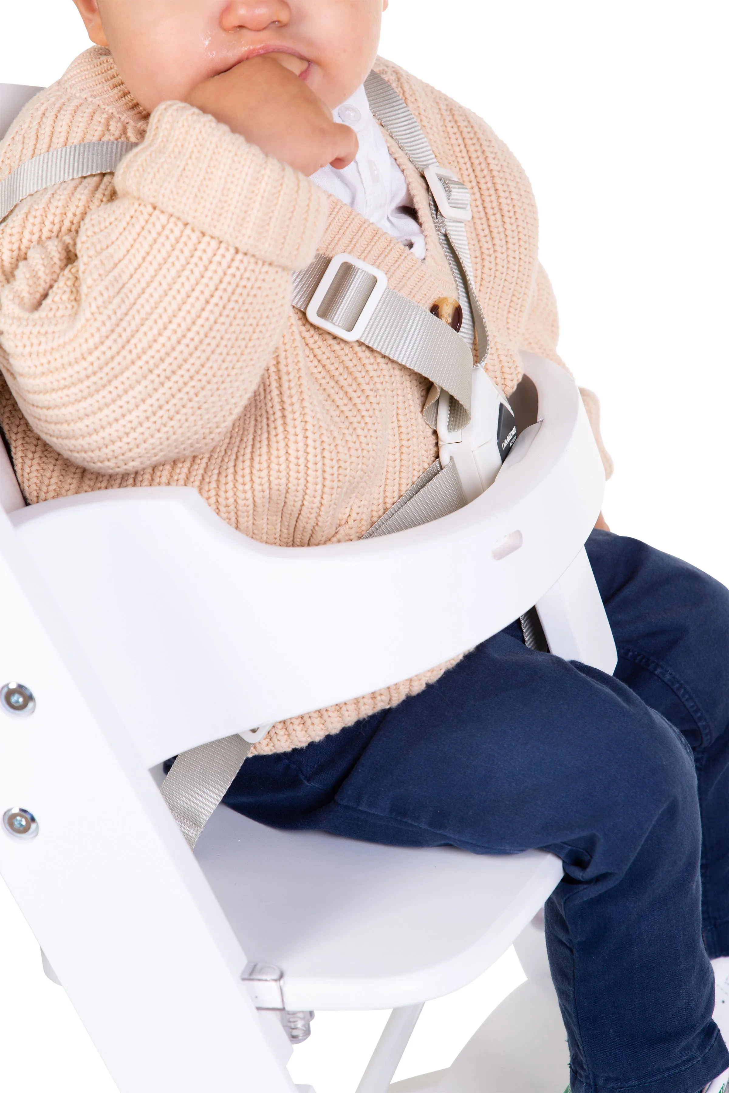 [1 yr local warranty] Childhome Lambda 3 Baby High Chair   Feeding Tray - White