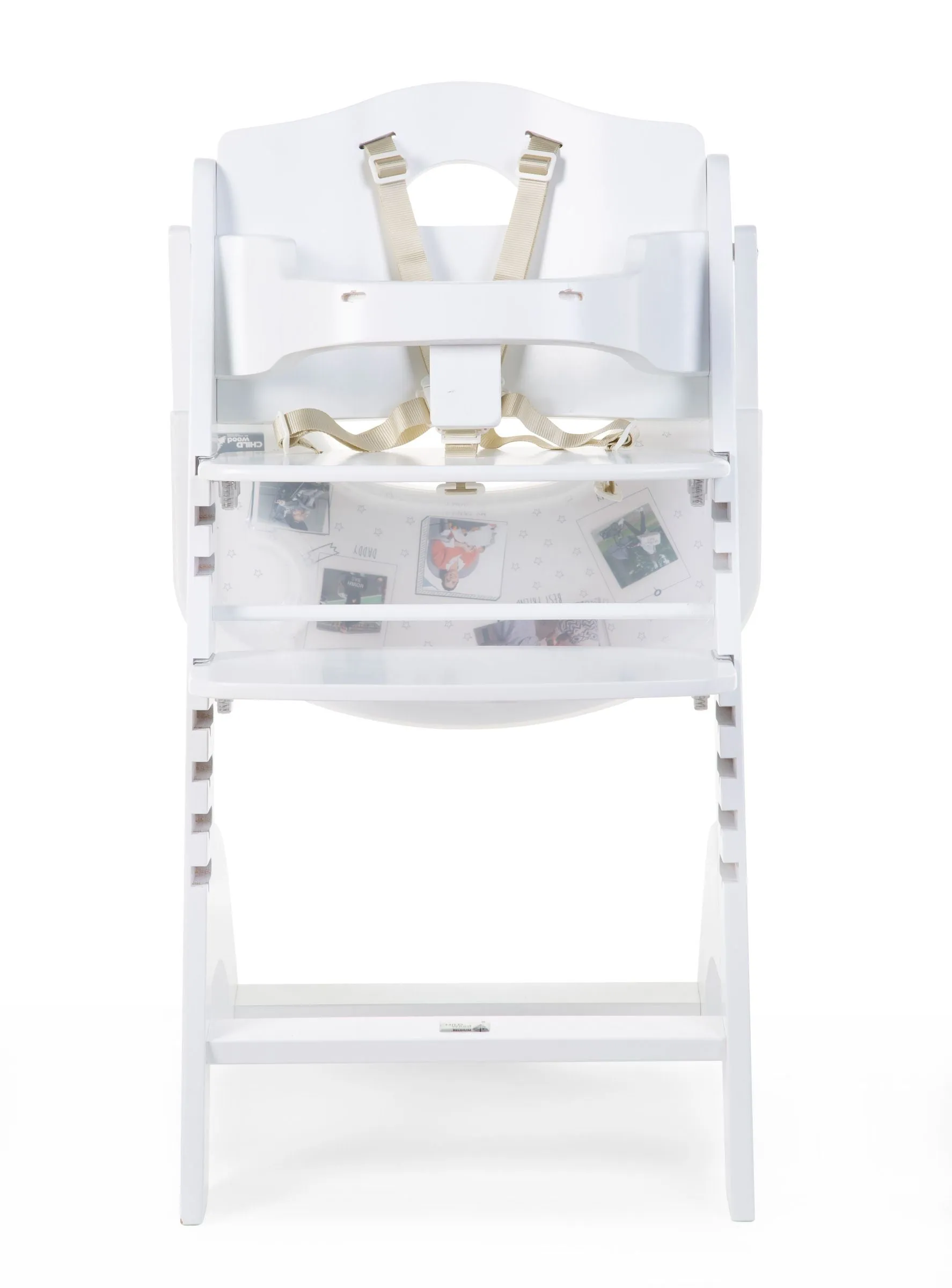 [1 yr local warranty] Childhome Lambda 3 Baby High Chair   Feeding Tray - White