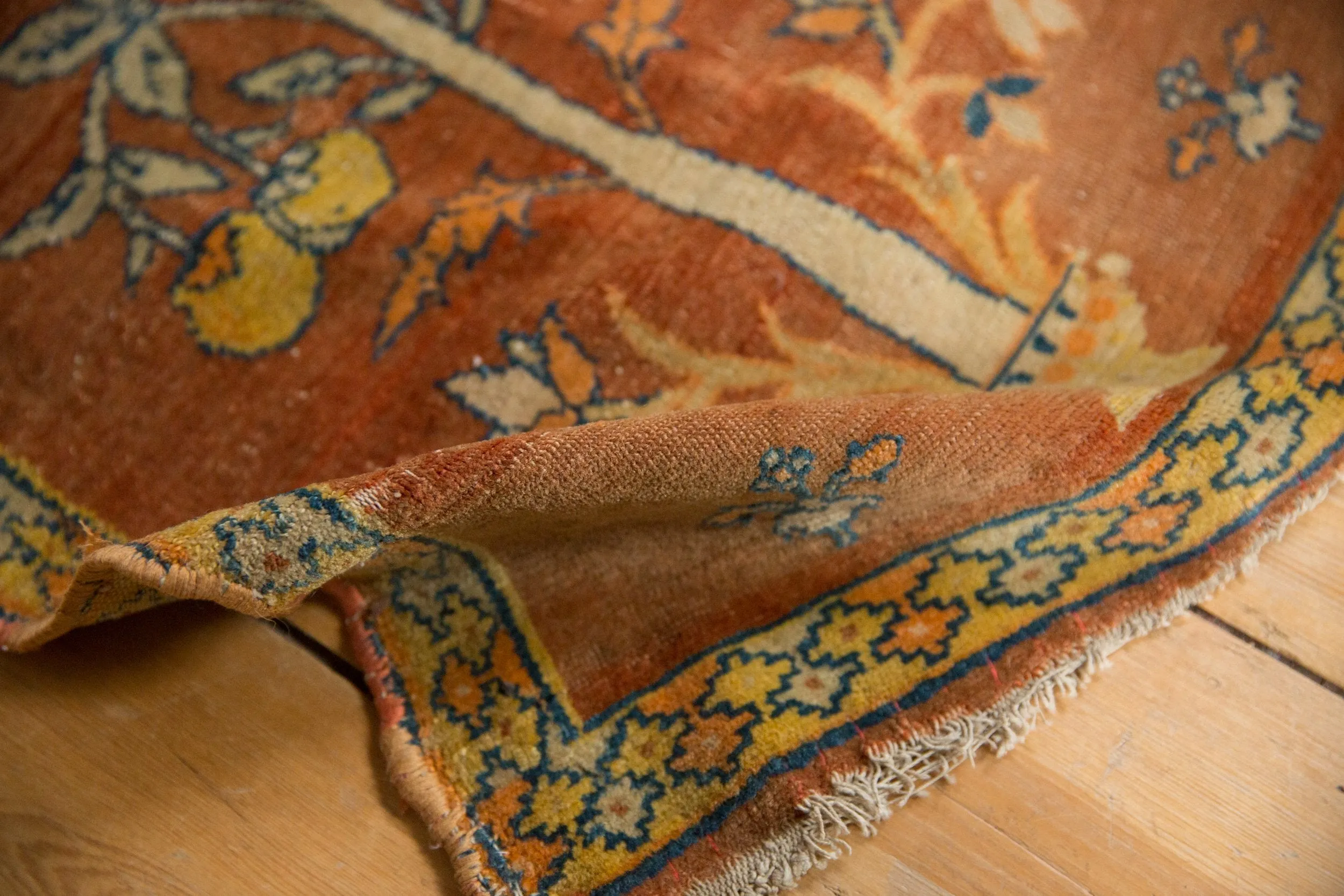 1.5x2 Antique Fine Tabriz Sennehbaft Square Rug Mat