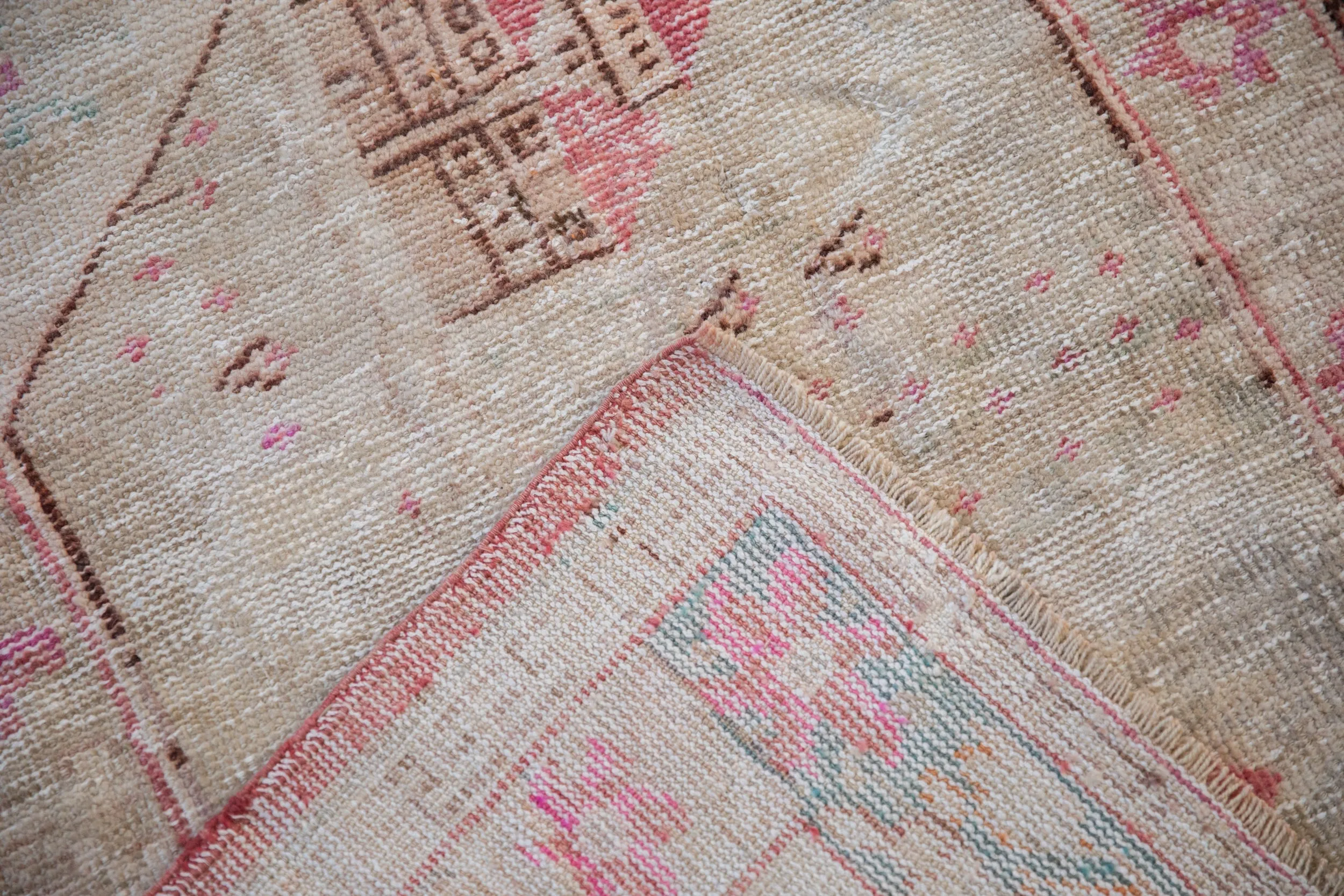 3x4 Vintage Distressed Oushak Square Rug