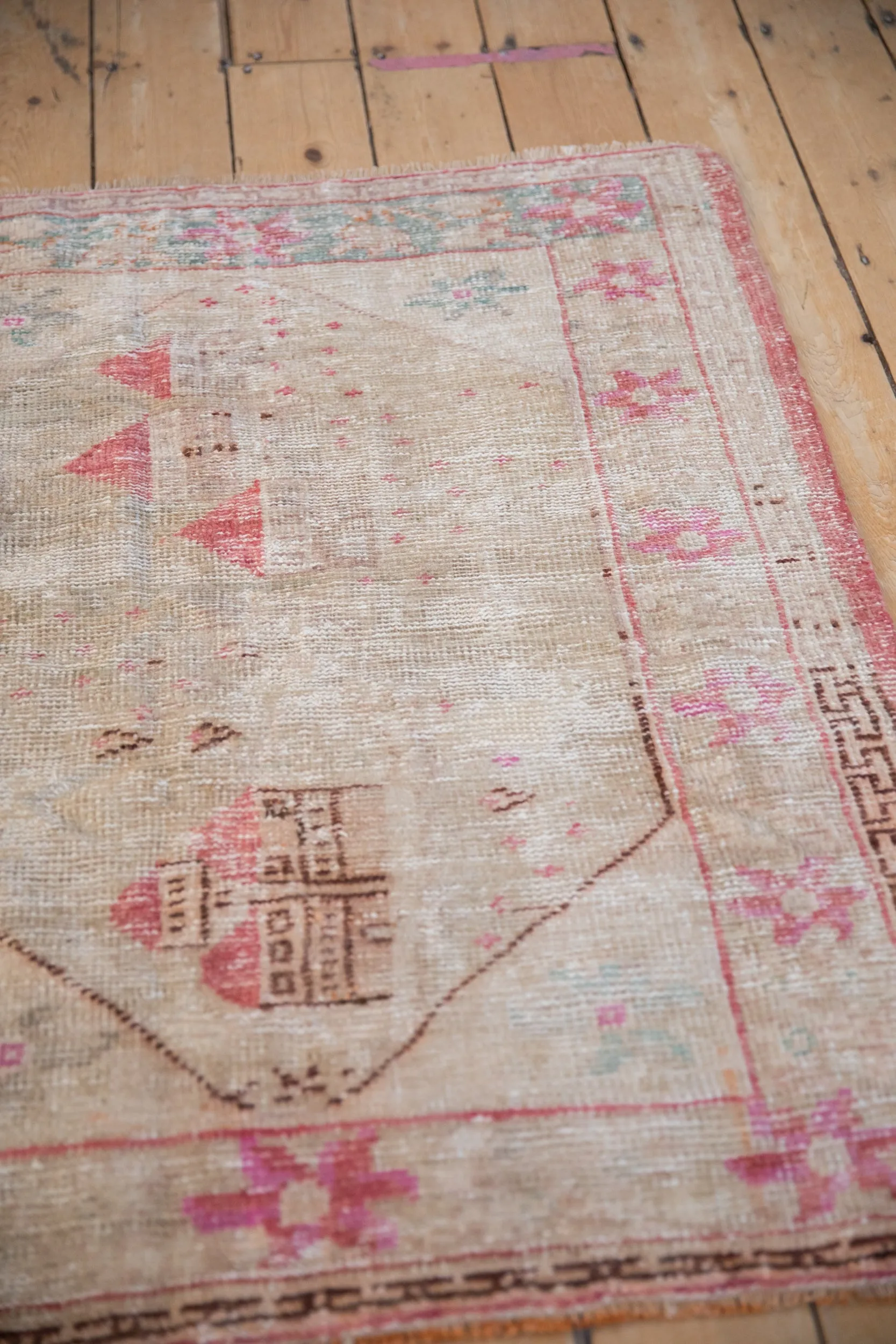 3x4 Vintage Distressed Oushak Square Rug