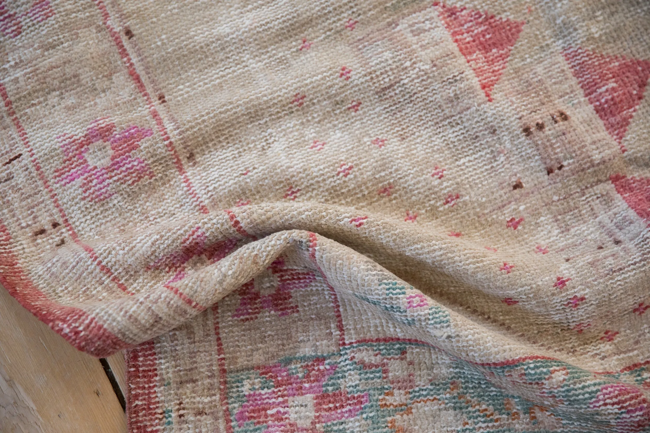 3x4 Vintage Distressed Oushak Square Rug