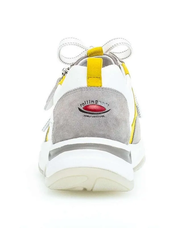 '46.918.40' women's walking rolling sneaker - White yellow mix
