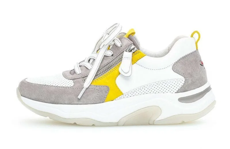 '46.918.40' women's walking rolling sneaker - White yellow mix