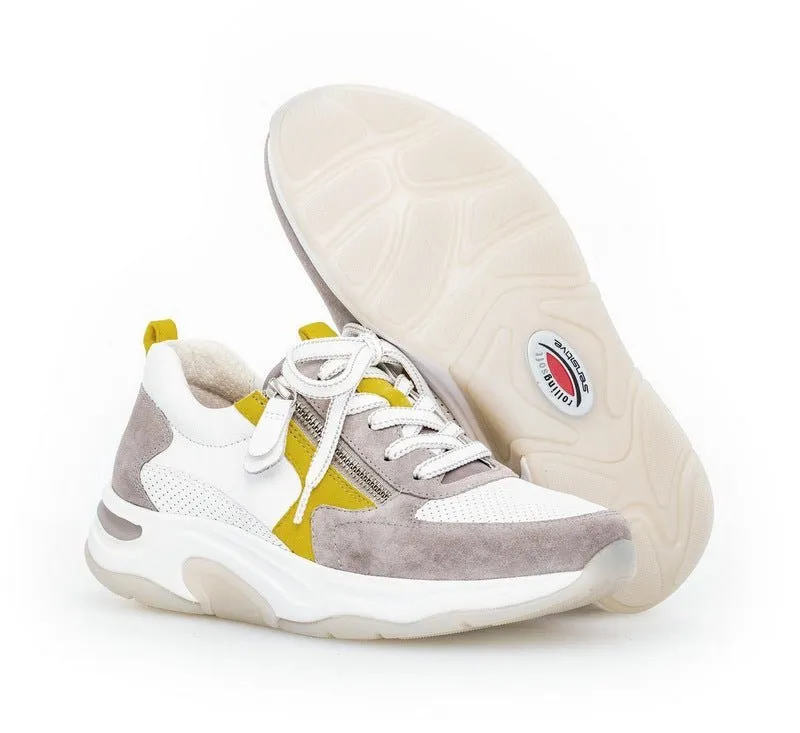 '46.918.40' women's walking rolling sneaker - White yellow mix
