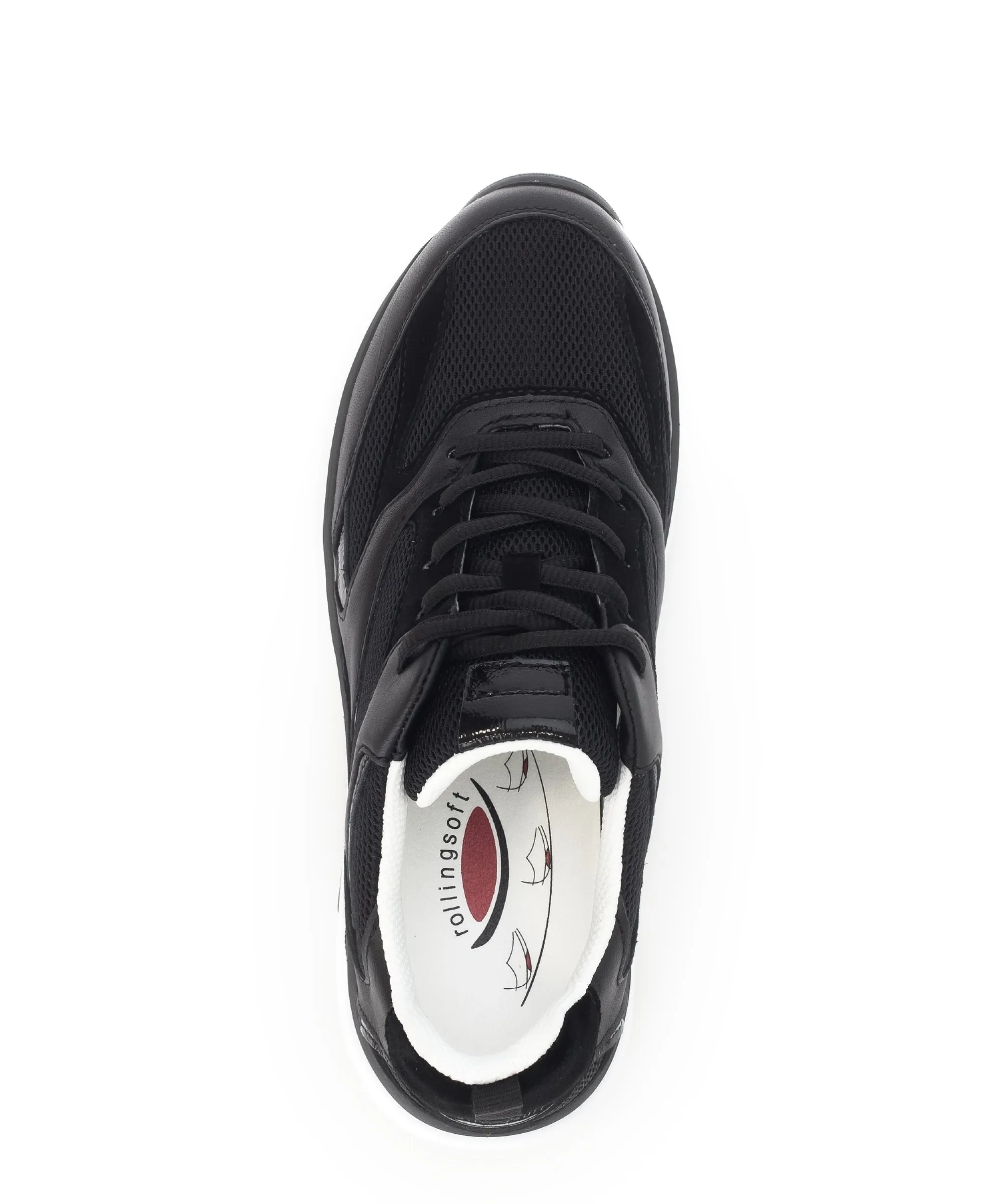 '66.936.57' women's walking rolling sneaker - black