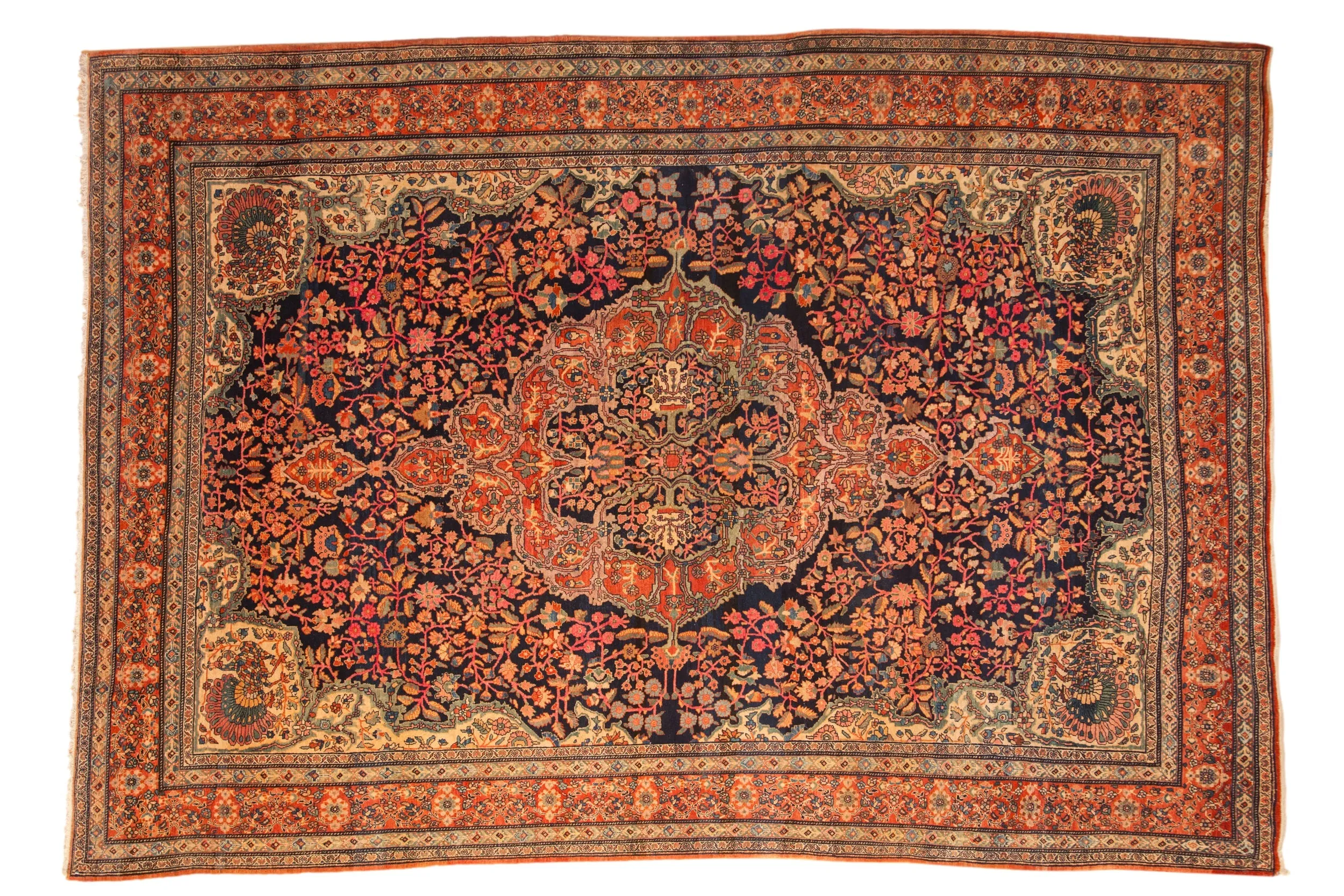 8.5x12.5 Antique Farahan Sarouk Carpet
