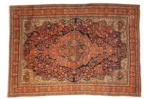 8.5x12.5 Antique Farahan Sarouk Carpet