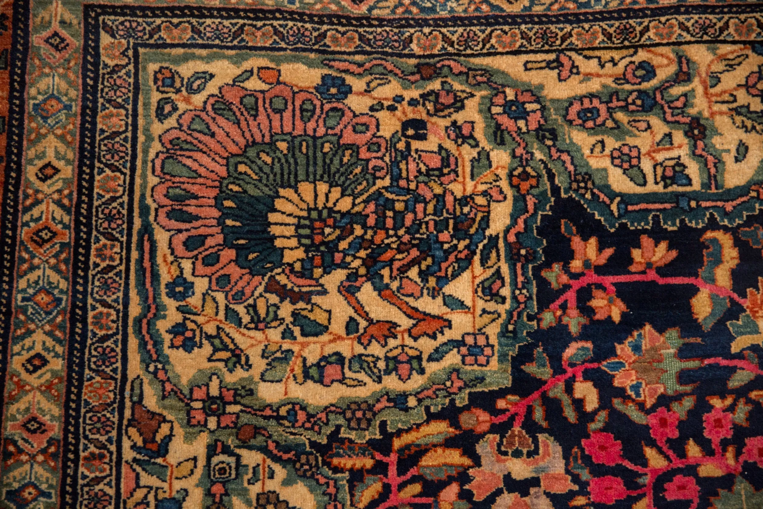 8.5x12.5 Antique Farahan Sarouk Carpet