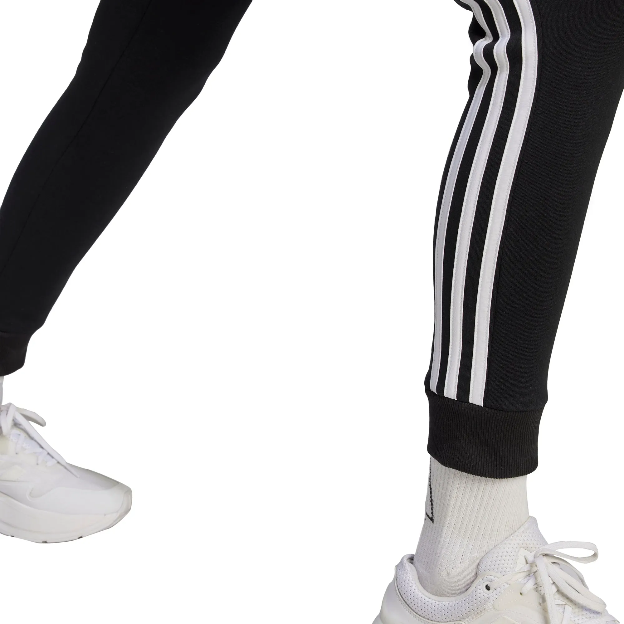 adidas Essentials 3 Stripes Womens Fleece Joggers - Black