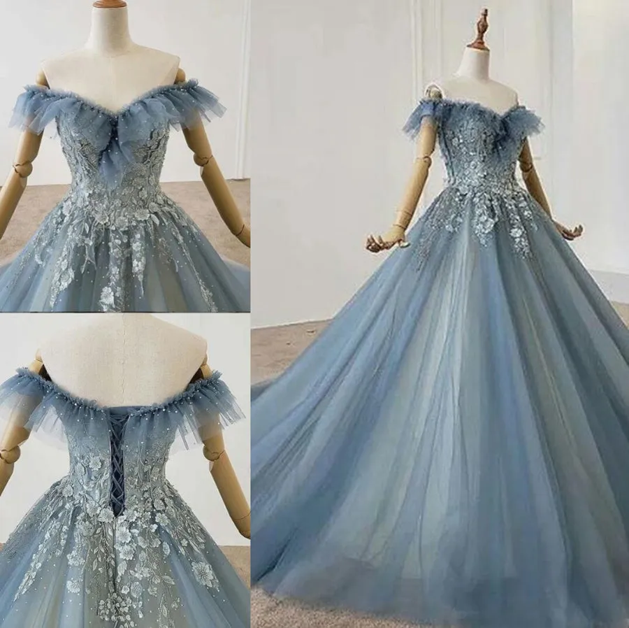 Anneprom Chic A-line V neck Long Prom Dresses Evening Dress APP0430