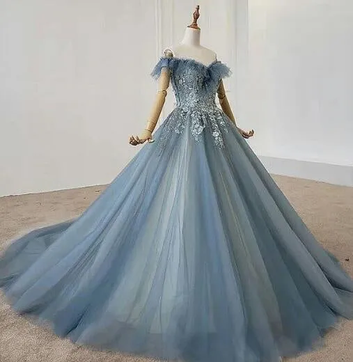 Anneprom Chic A-line V neck Long Prom Dresses Evening Dress APP0430
