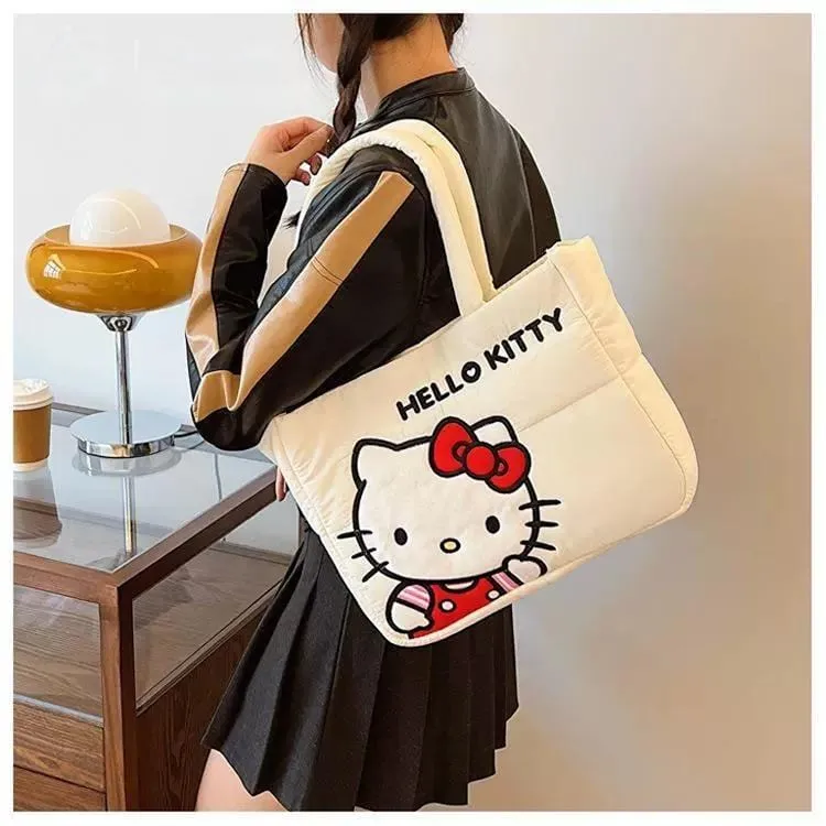 Authentic Sanrio Characters Down-filled Fabric Tote Bag