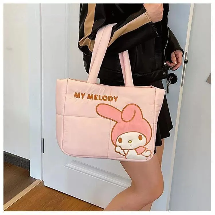 Authentic Sanrio Characters Down-filled Fabric Tote Bag