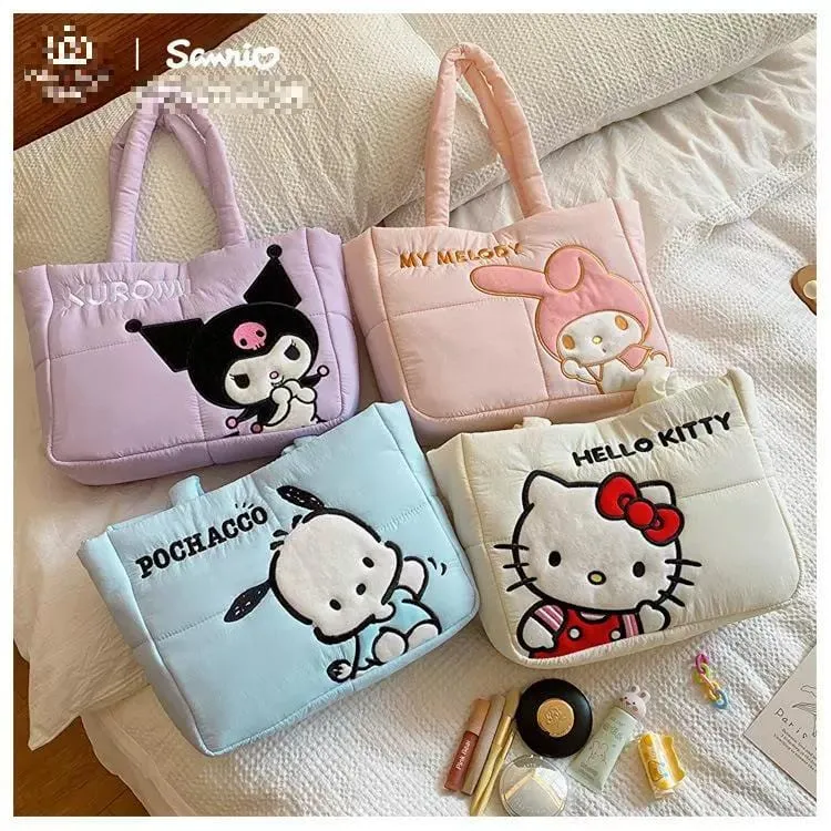 Authentic Sanrio Characters Down-filled Fabric Tote Bag