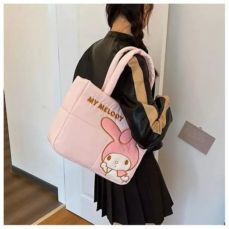Authentic Sanrio Characters Down-filled Fabric Tote Bag