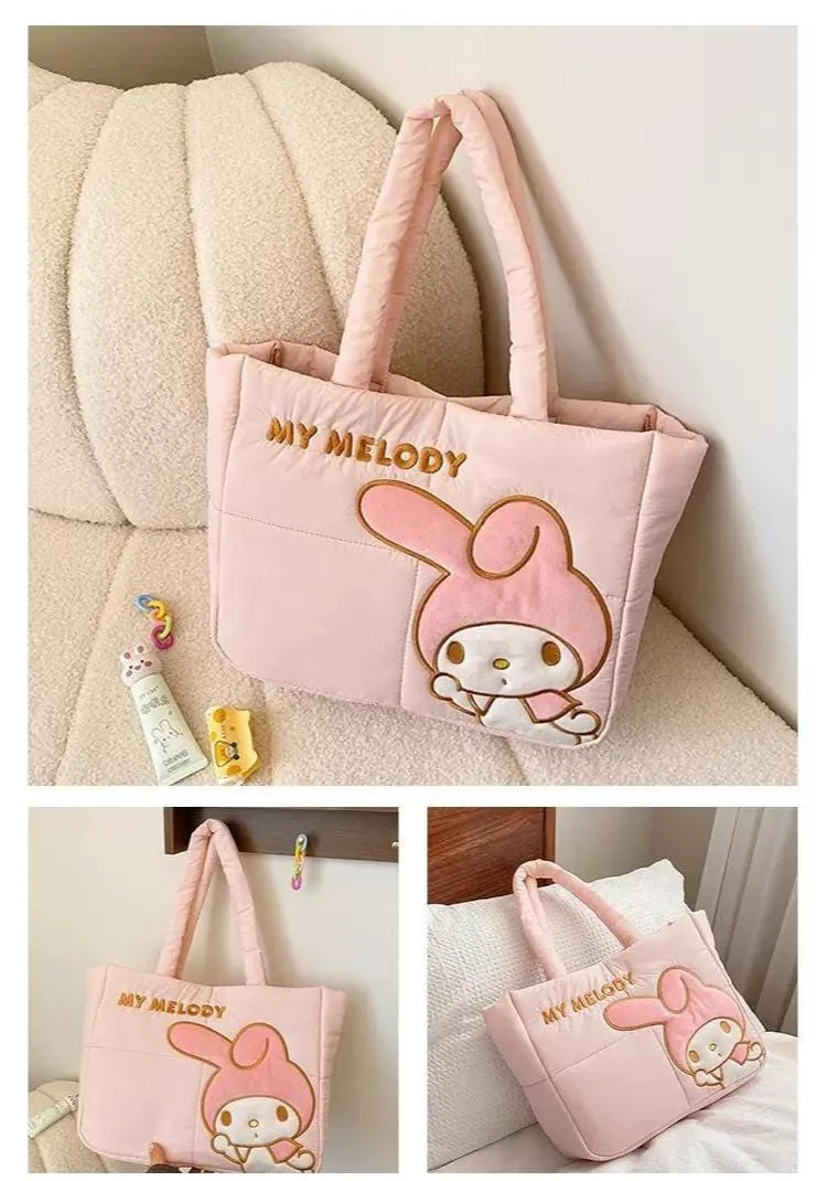 Authentic Sanrio Characters Down-filled Fabric Tote Bag