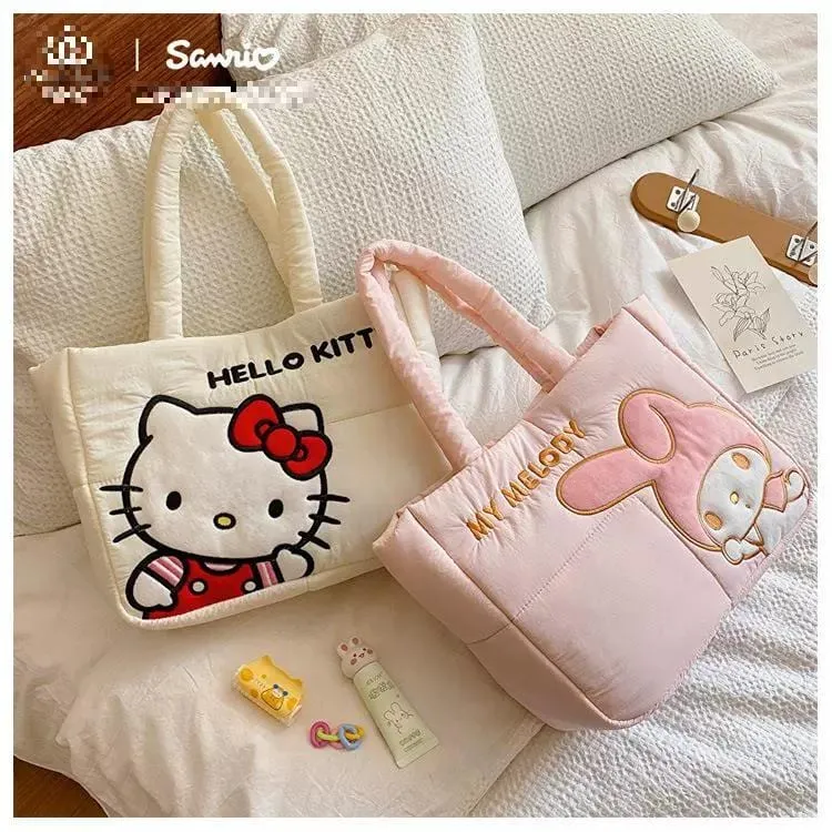 Authentic Sanrio Characters Down-filled Fabric Tote Bag