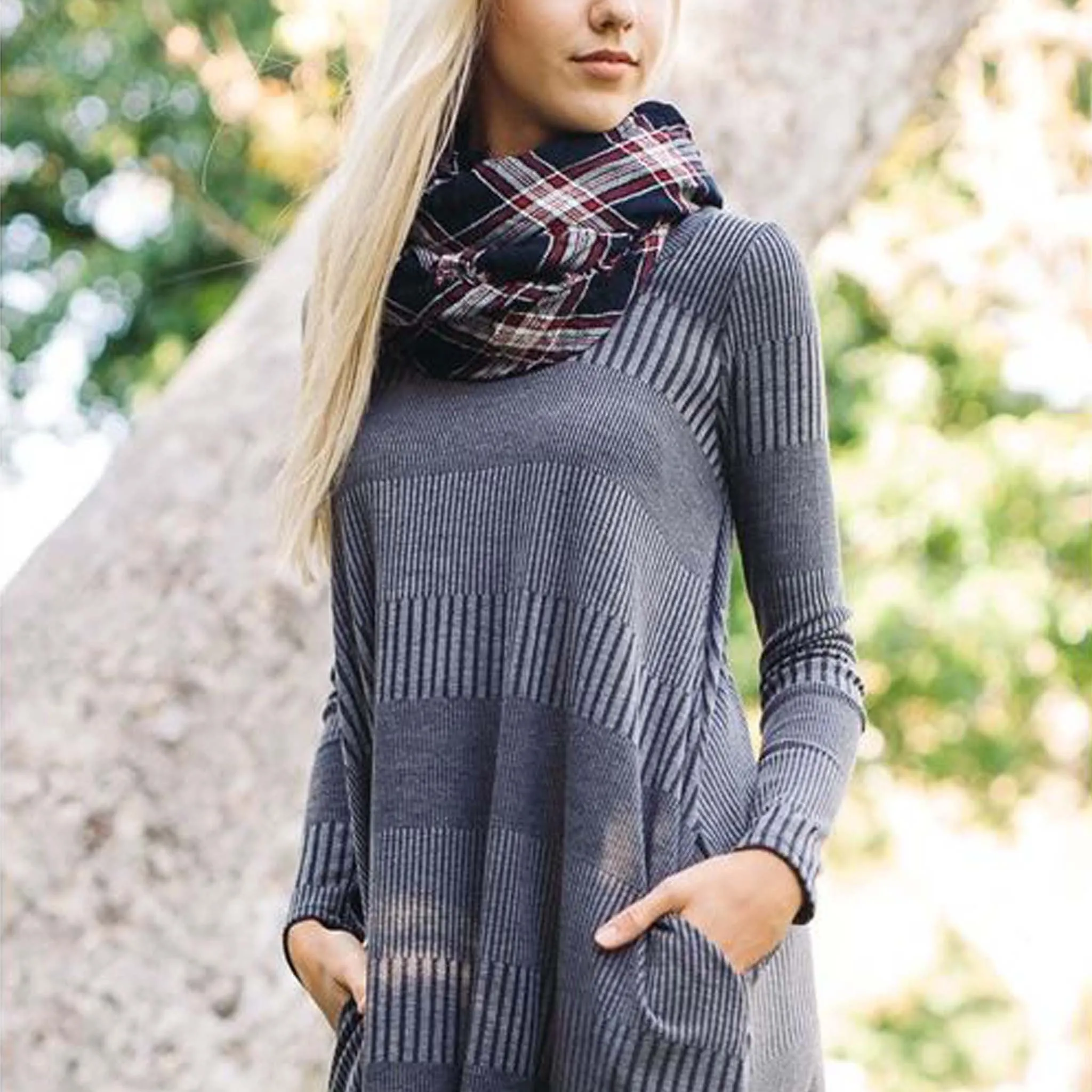 Autumn Dust Dress in Gray