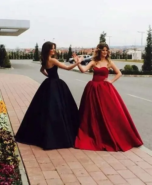 Ball Gown Sweetheart Burgundy Dark Navy Chic Prom Dress TP0991
