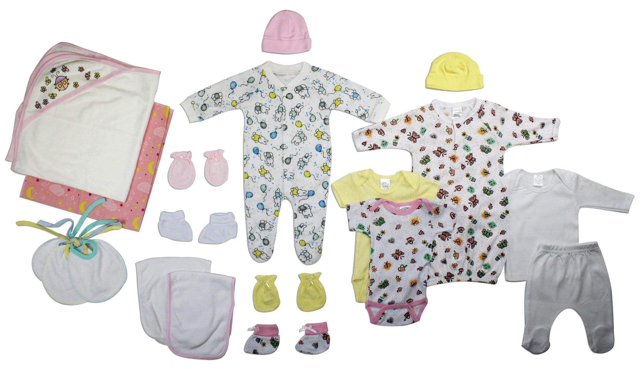 Bambini Newborn Baby Girl 19 Pc Layette Baby Shower Gift Set(NB)