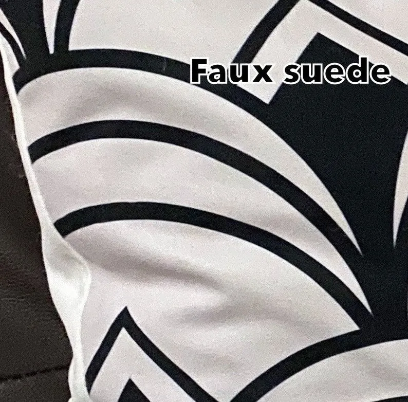 Black and White organic shapes pillow