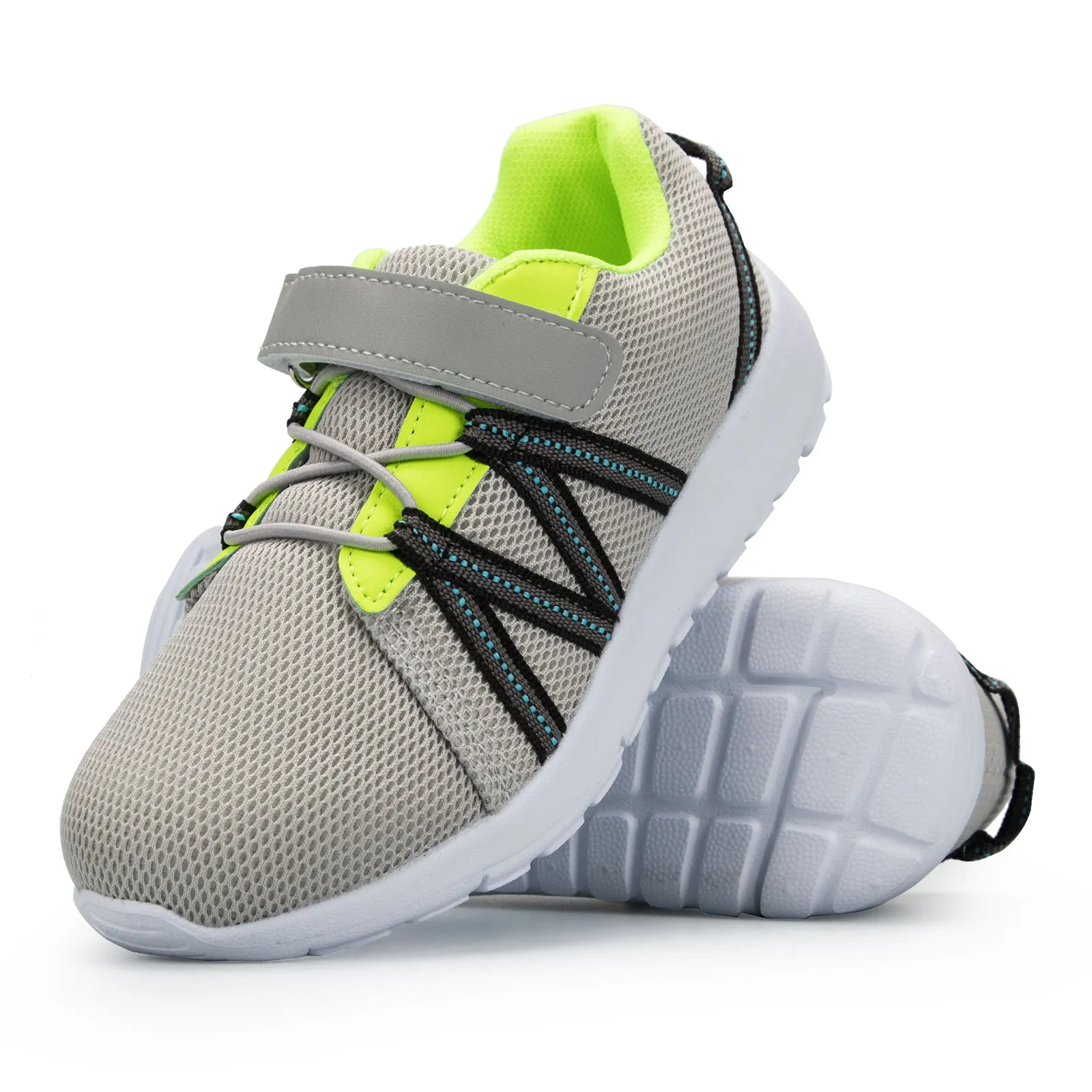 Boys and Girls Athletic Shoes Kids Tennis Running Sneakers Grey - KkomForme
