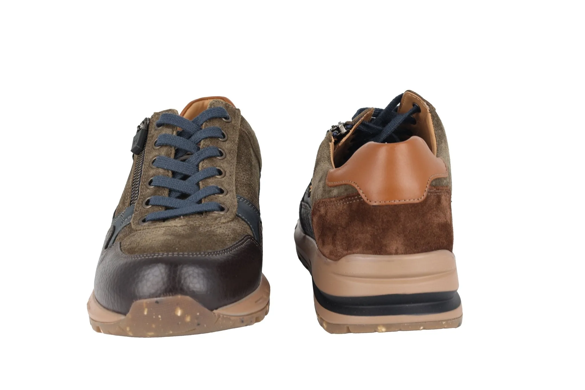 'Bradley' men's lace-up sneaker - green brown