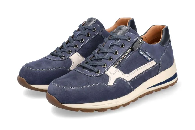 Bradley men's lace-zip sneaker - blue