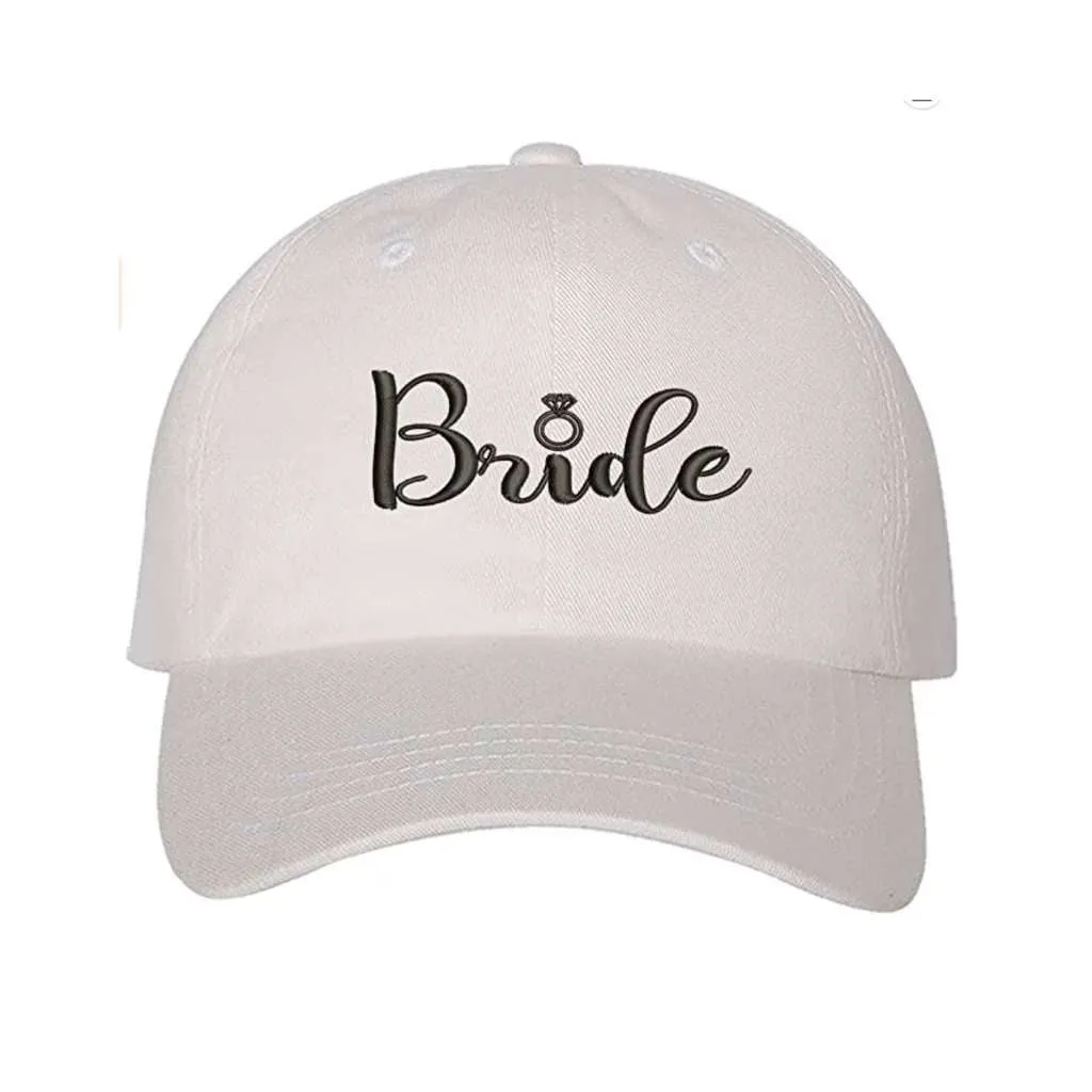 Bride With Ring Embroidered Baseball Hat