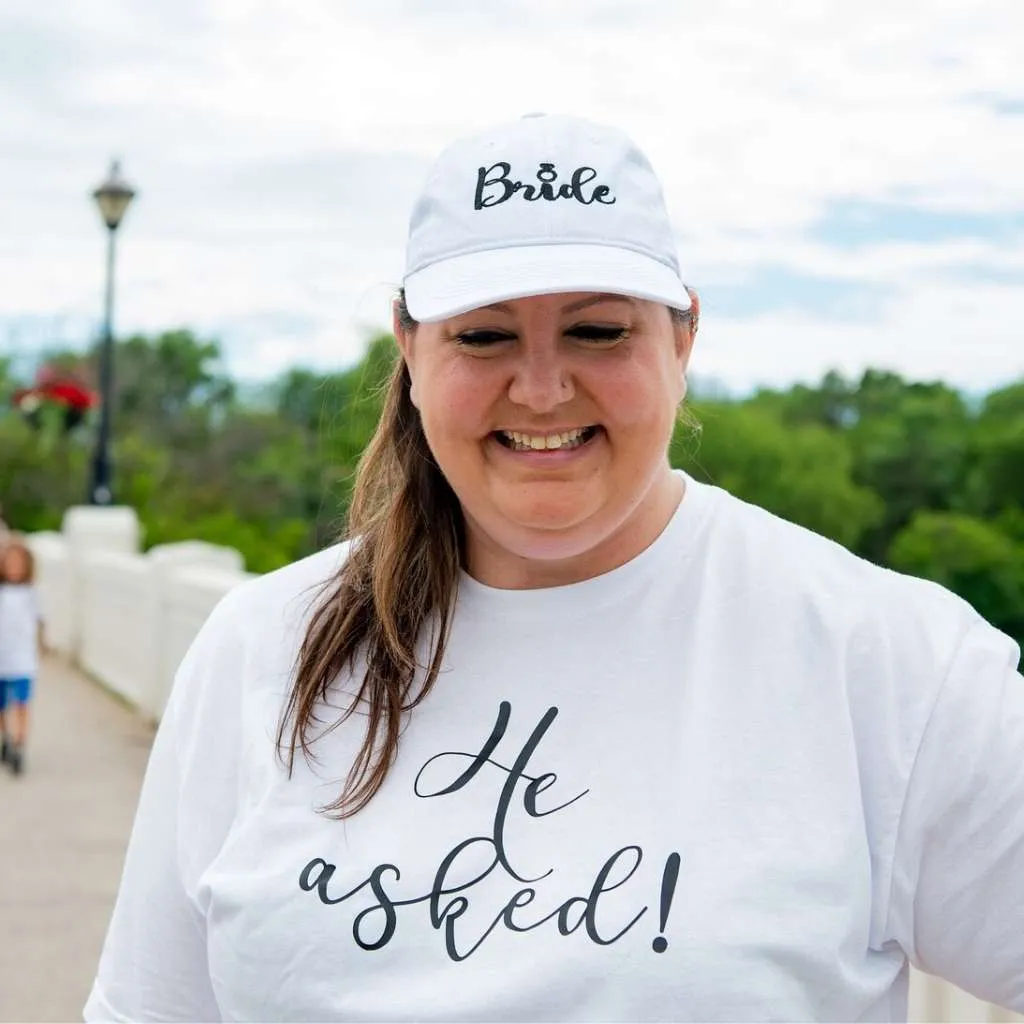 Bride With Ring Embroidered Baseball Hat
