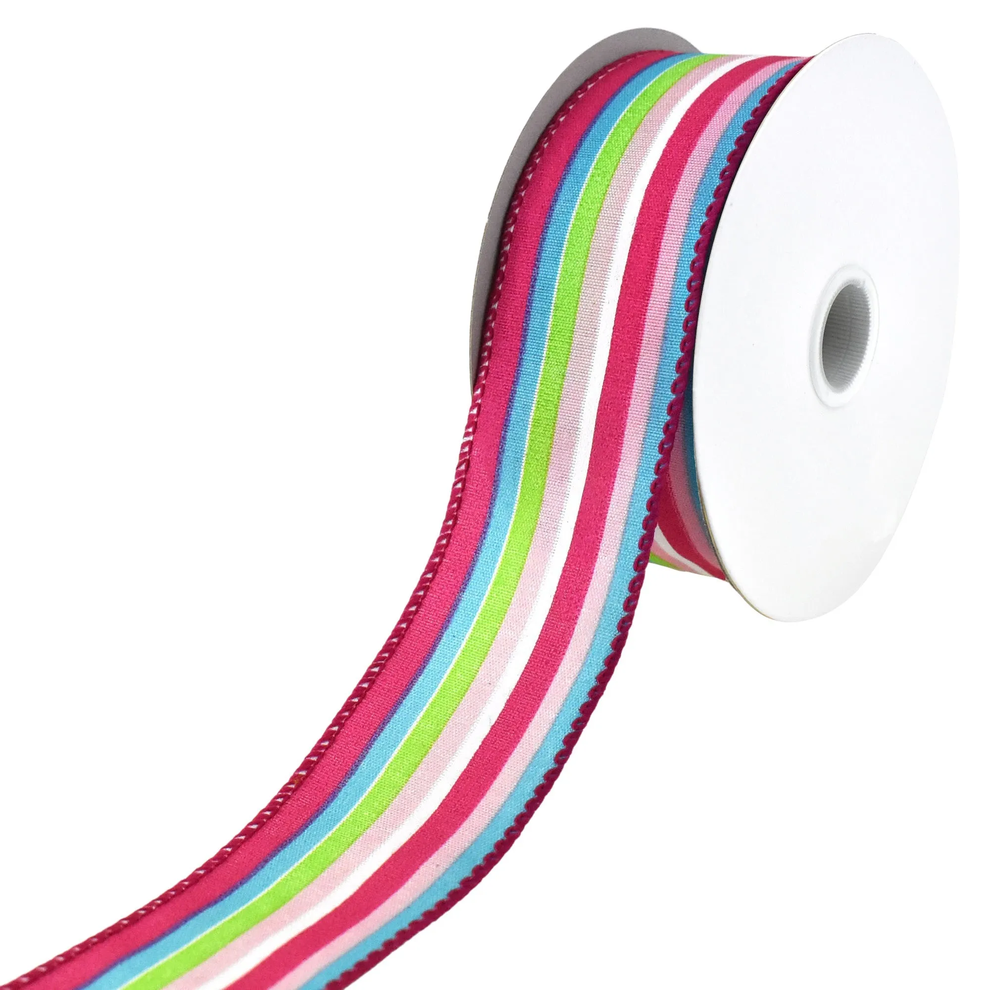 Bright Walla Stripes Wired Ribbon, 10-yard