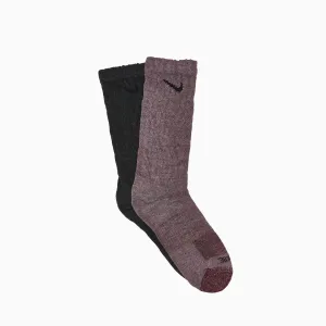 CALZE NIKE COPPIA RUNNING FITNESS SOCKS GRIGIO LILLA 2PAIA EVERYDAY PLUS