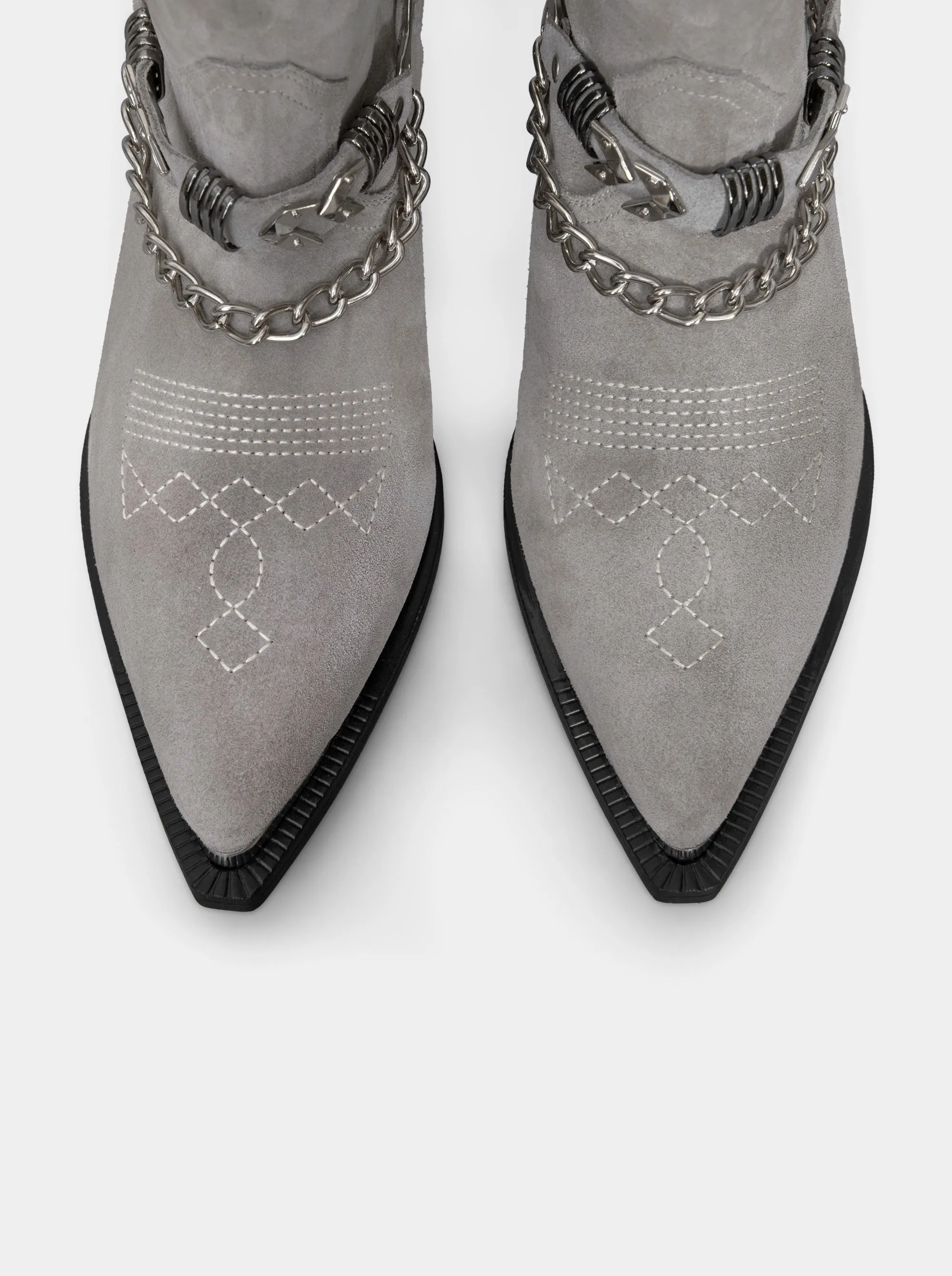 CAMILIA GREY SUEDE BOOTIES