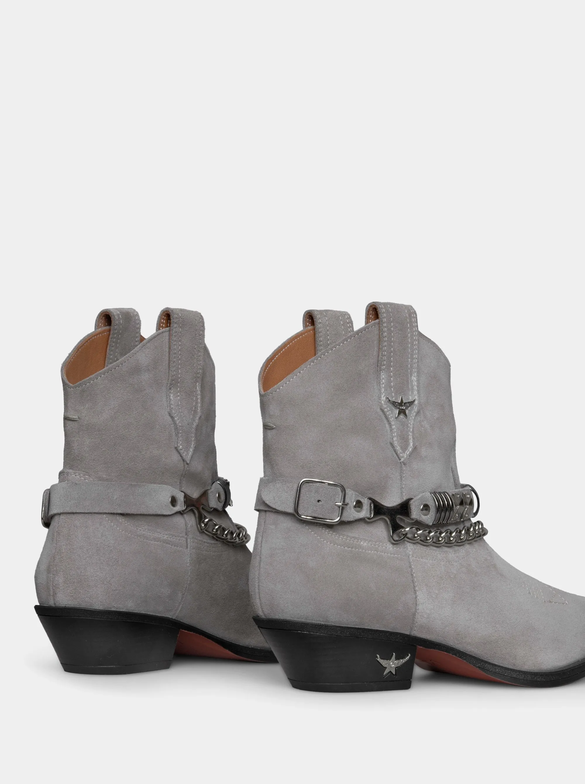 CAMILIA GREY SUEDE BOOTIES