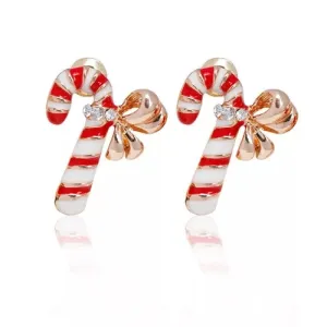 Candy Cane Stud Earrings
