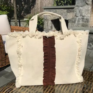 Canvas Fringe Tote - Suede Fringe