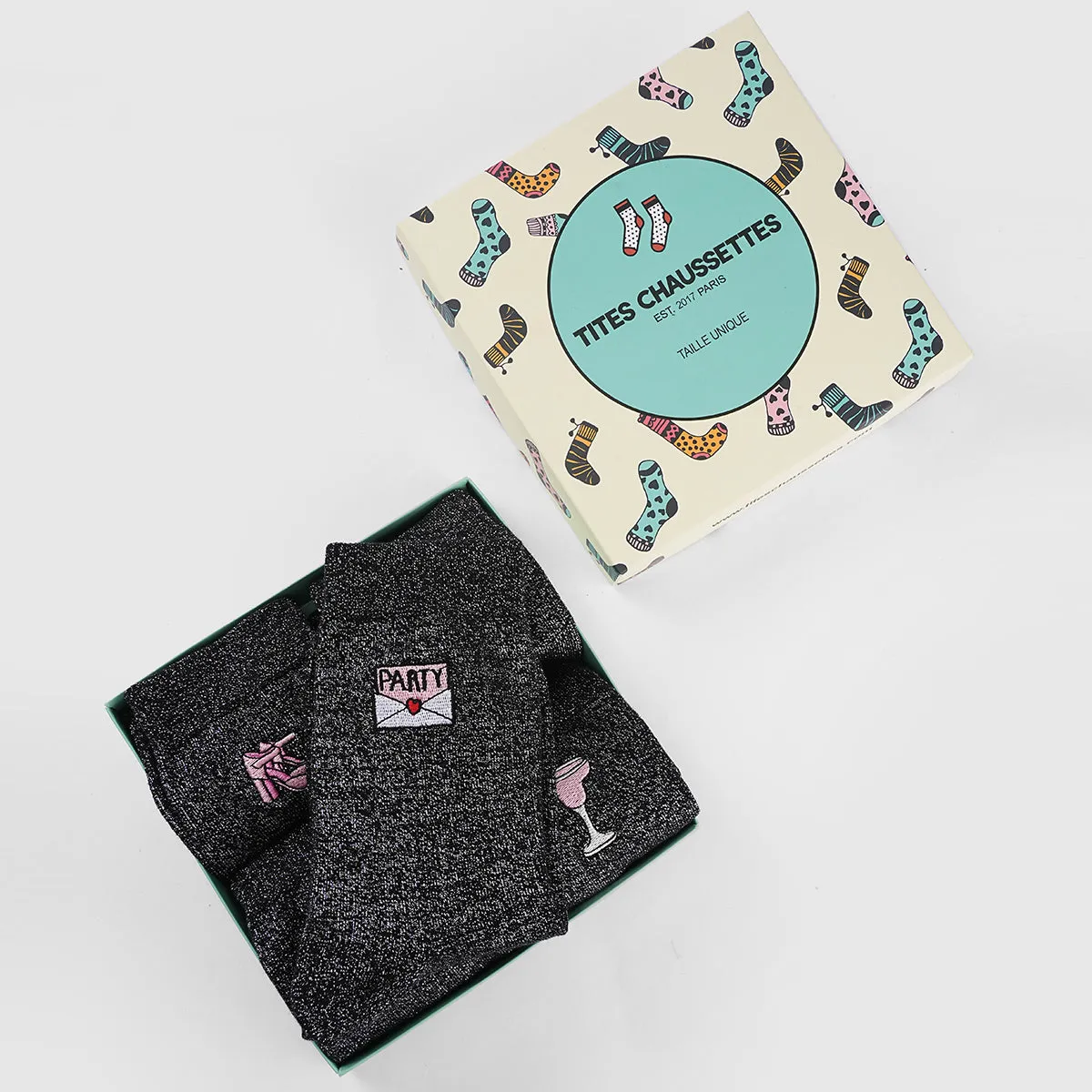 Chaussettes Hautes Party pailletées (Lotx5)