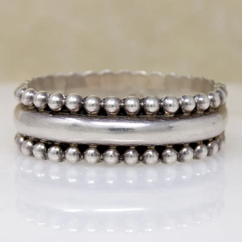 Chic Taxco Sterling Silver Clamper Bracelet