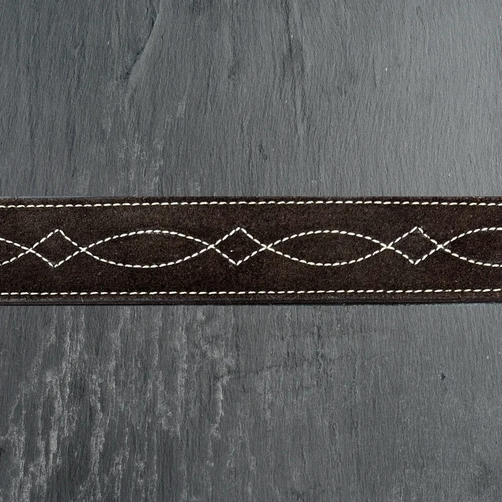 Chocolate Suede Belt (1.5")