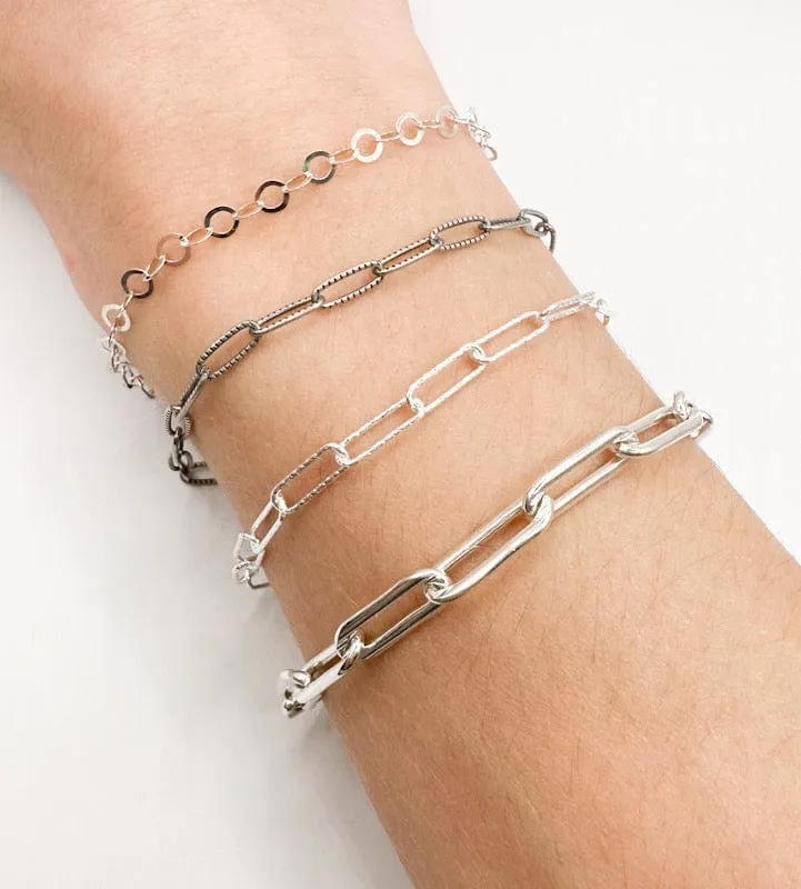 Cindy Bracelet - Flat Cable Chain