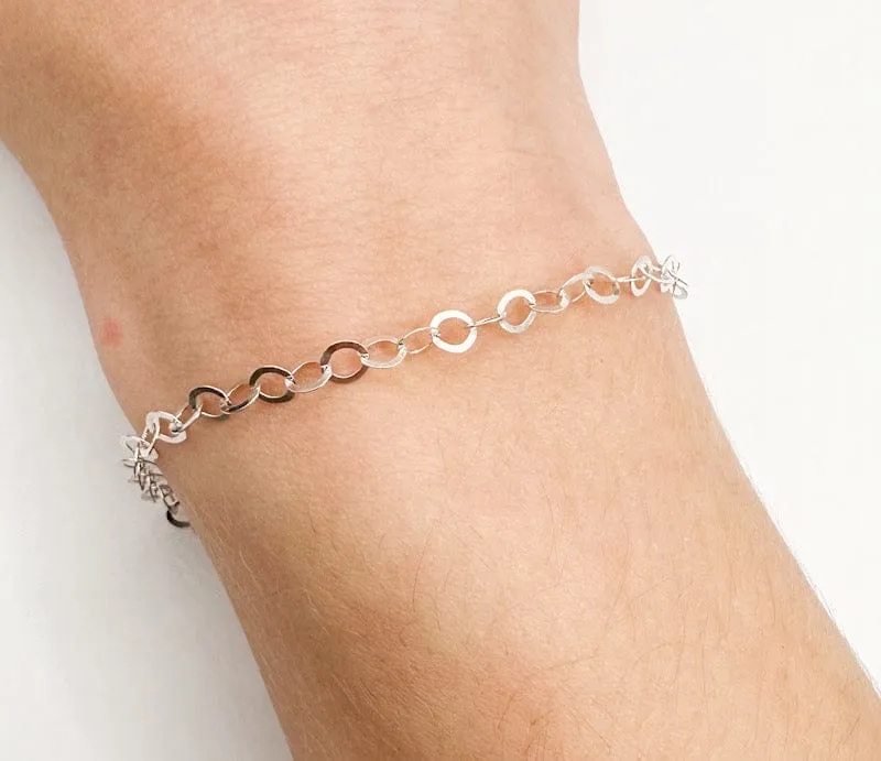 Cindy Bracelet - Flat Cable Chain