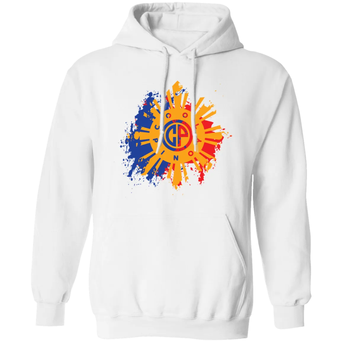CoolPinoy Blue Red distressed Unisex Pullover Hoodie