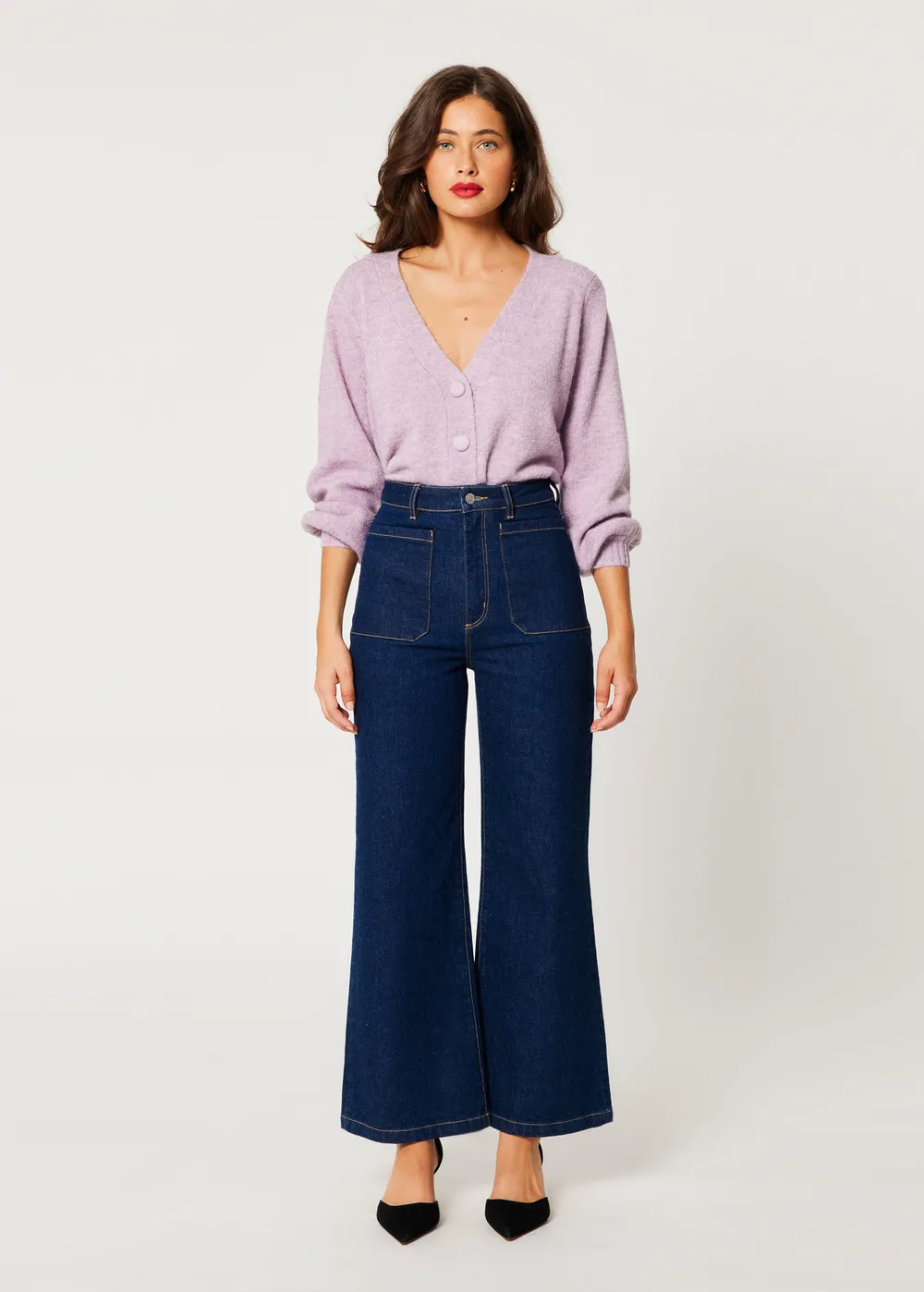 Dark Rinse True Blue Denim Sailor Jean <br> <i> ankle length </i>