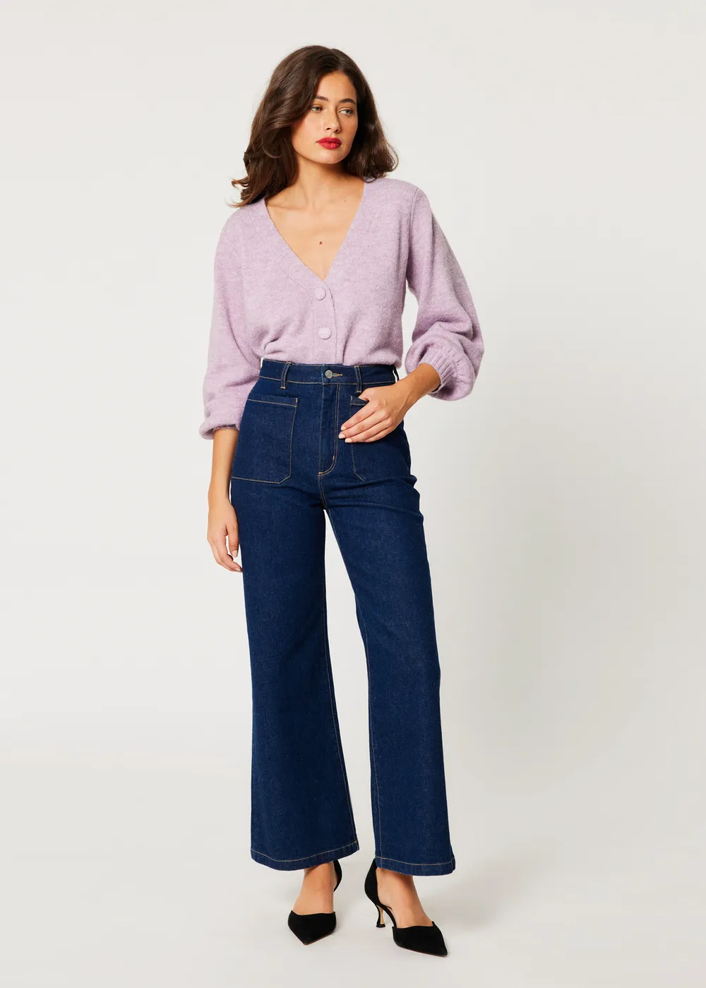 Dark Rinse True Blue Denim Sailor Jean <br> <i> ankle length </i>