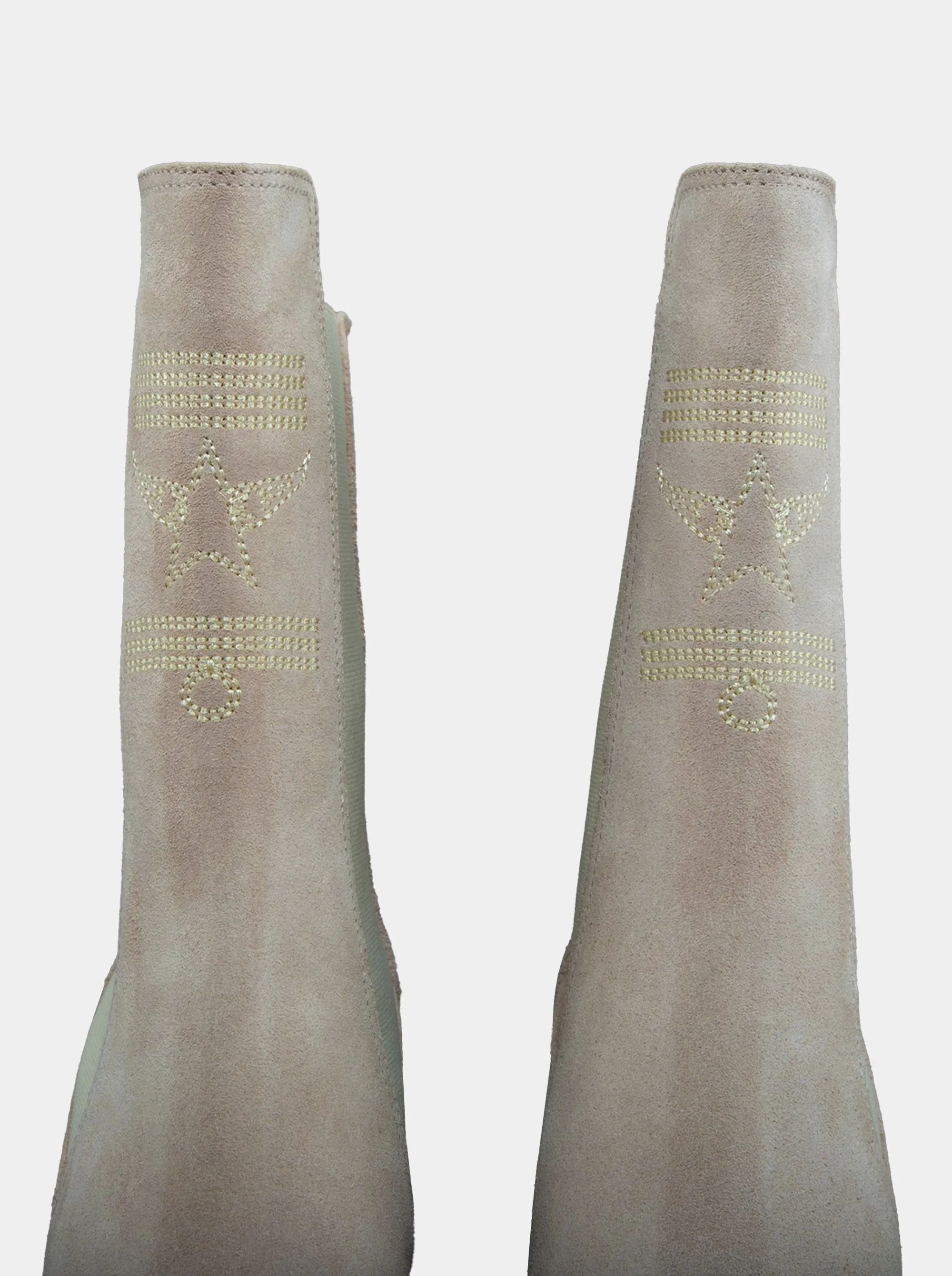 DARLA BEIGE SUEDE BOOTIES