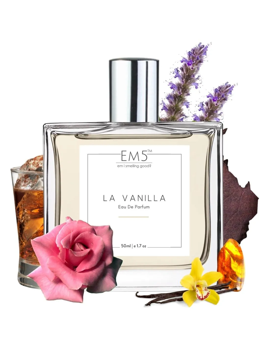 EM5™ La-Vanilla Perfume EDP Spray for Women | Vanilla Warm Spicy Fragrance Accords | Luxury Gift for Her | Variants Available: 50 ml Spray / 15 ml Spray