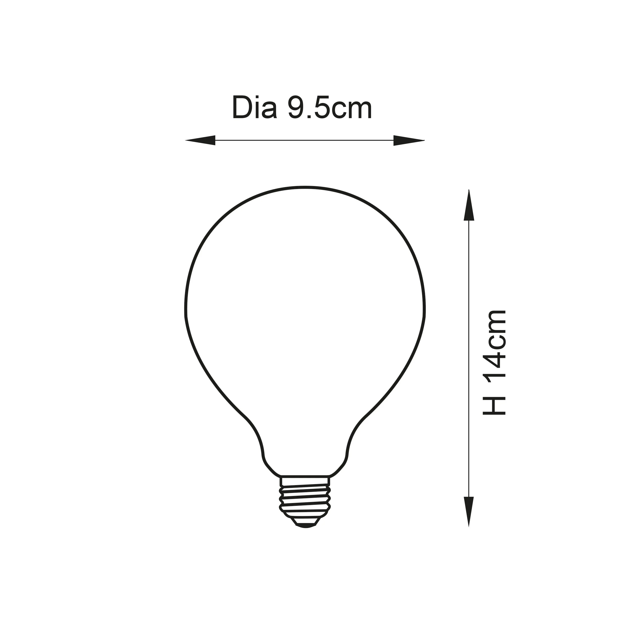 Endon 102615 Opaline 1lt Accessory Opal glass 12W LED E27 Warm White