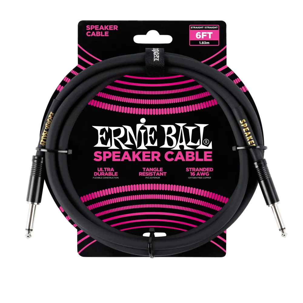 Ernie Ball Straight Speaker Cable, 2 Meters