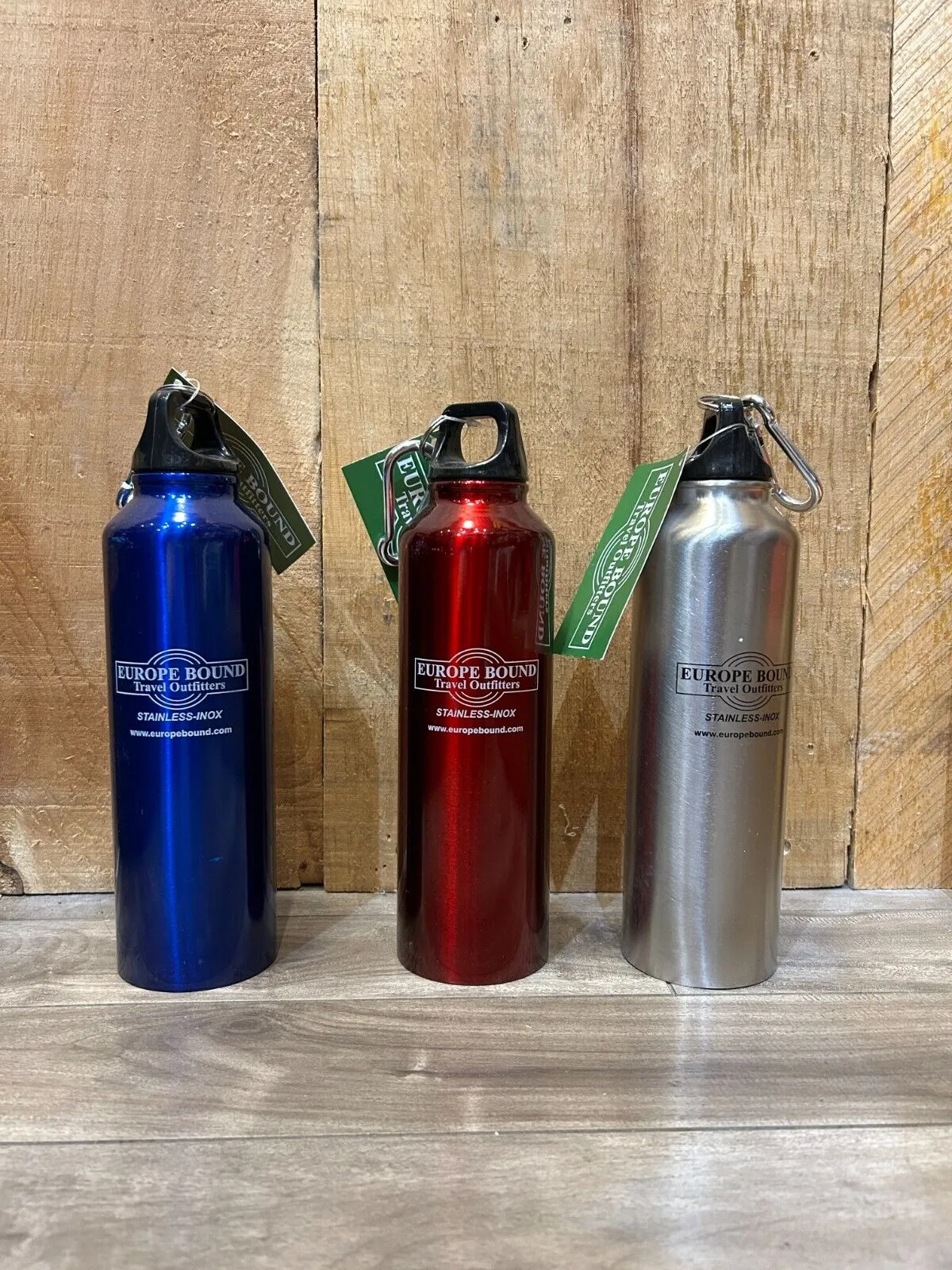 Europe Bound Stainless Steel 750 mL Single Wall Beverage Flasks Water Bottles